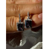 Shiny 925 Sterling Silver Alexandrite & Crystal Earrings