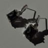 Shiny 925 Sterling Silver Alexandrite & Crystal Earrings