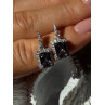 Shiny 925 Sterling Silver Alexandrite & Crystal Earrings