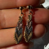 925 Sterling Silver 3 Colors Gold Plated Italy Earrings