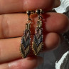 925 Sterling Silver 3 Colors Gold Plated Italy Earrings