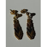925 Sterling Silver 3 Colors Gold Plated Italy Earrings