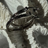 925 Sterling Silver Onyx Hoop Earrings