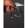 925 Sterling Silver Onyx Hoop Earrings