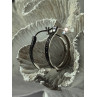 925 Sterling Silver Onyx Hoop Earrings