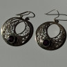 925 Sterling Silver Amethyst Earrings Length 2.10 Inch