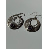 925 Sterling Silver Amethyst Earrings Length 2.10 inch
