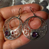 925 Sterling Silver Amethyst Earrings Length 2.10 Inch