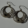 925 Sterling Silver Amethyst Earrings Length 2.10 Inch