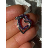 925 Sterling Silver Amethyst Heart Pendant