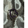 925 Sterling Silver Amethyst Heart Pendant