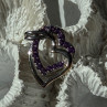 925 Sterling Silver Amethyst Heart Pendant