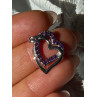 925 Sterling Silver Amethyst Heart Pendant