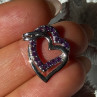 925 Sterling Silver Amethyst Heart Pendant
