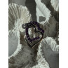 925 Sterling Silver Amethyst Heart Pendant