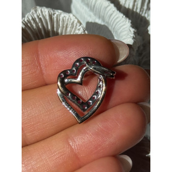 925 Sterling Silver Amethyst Heart Pendant