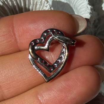 925 Sterling Silver Amethyst Heart Pendant