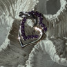 925 Sterling Silver Amethyst Heart Pendant