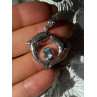 925 Sterling Silver Dolphins Topaz Pendant