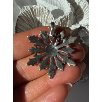 925 Sterling Silver Sapphire Beryl Topaz Heart Pendant Cross