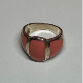 925 Sterling Silver Agate Ring Size 7.5