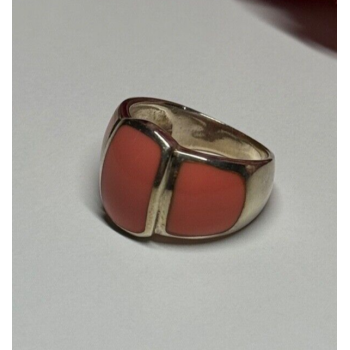 925 Sterling Silver Agate Ring Size 7.5