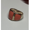 925 Sterling Silver Agate Ring Size 7.5