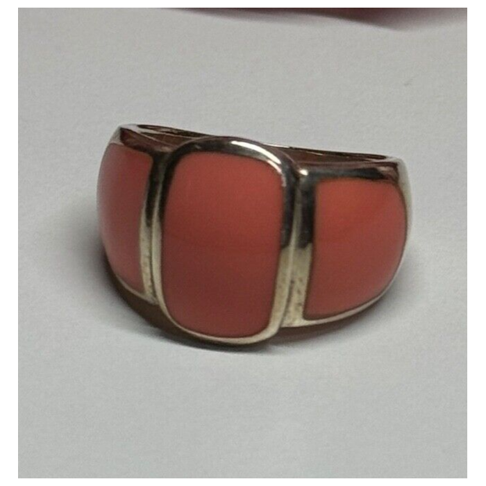 925 Sterling Silver Agate Ring Size 7.5