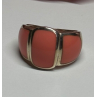 925 Sterling Silver Agate Ring Size 7.5