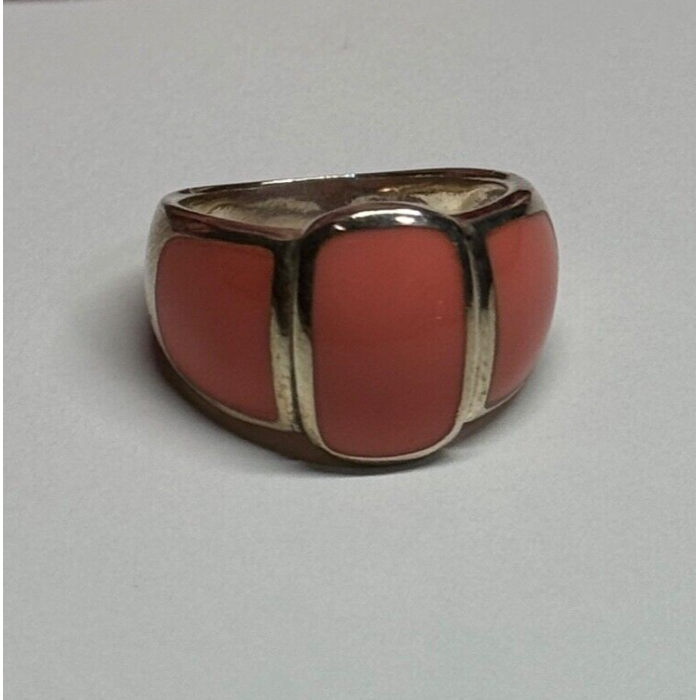 925 Sterling Silver Agate Ring Size 7.5