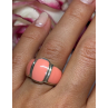 925 Sterling Silver Agate Ring Size 7.5