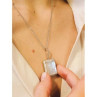 925 Sterling Silver Moonstone & CZ Chain With Pendant