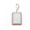 925 Sterling Silver Moonstone & CZ Chain with Pendant