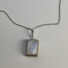 925 Sterling Silver Moonstone & CZ Chain With Pendant