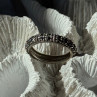 925 Sterling Silver Marcasite Band Ring Size 8
