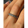 925 Sterling Silver Marcasite Band Ring Size 8