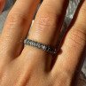 925 Sterling Silver Marcasite Band Ring Size 8