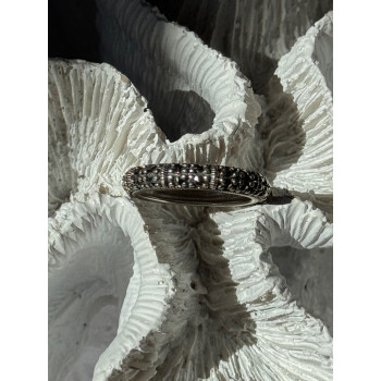 925 Sterling Silver Marcasite Band Ring Size 8