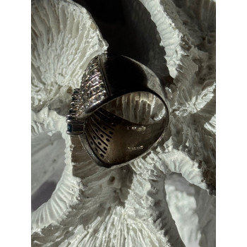 925 Sterling Silver Topaz & Beryl Ring Size 7