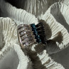 925 Sterling Silver Topaz & Beryl Ring Size 7