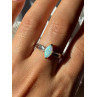 925 Sterling Silver Opal Ring Size 9