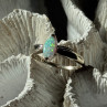 925 Sterling Silver Opal Ring Size 9