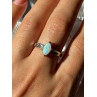 925 Sterling Silver Opal Ring Size 9
