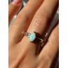 925 Sterling Silver Opal Ring Size 9