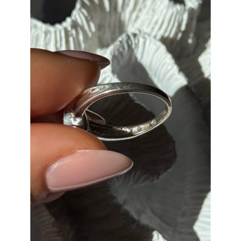 925 Sterling Silver Opal Ring Size 9