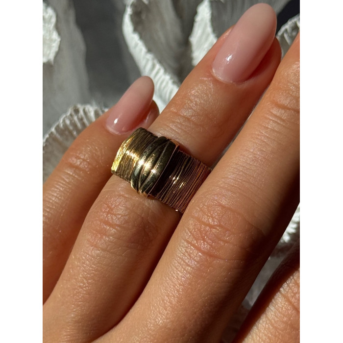 Italy 925 Sterling Silver Gold Plated Ring Size 5.5