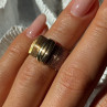 Italy 925 Sterling Silver Gold Plated Ring Size 5.5