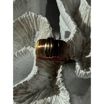 Italy 925 Sterling Silver Gold Plated Ring Size 5.5