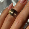 Italy 925 Sterling Silver Gold Plated Ring Size 5.5