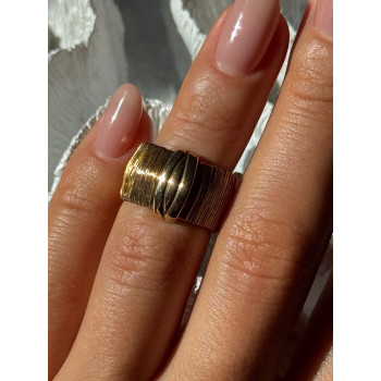 Italy 925 Sterling Silver Gold Plated Ring Size 5.5